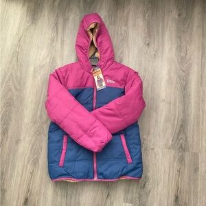 Girls Eddie Bauer Reversible Jacket Size Large 14/16